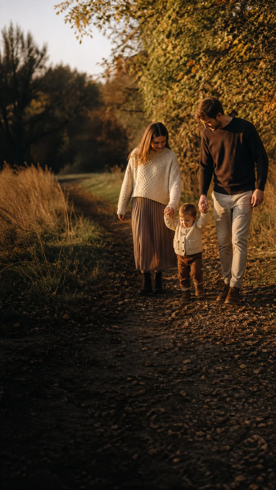 Familie beim Herbst-Shooting im Park